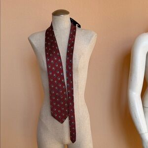 Classic Burgundy Geometric Men's Tie